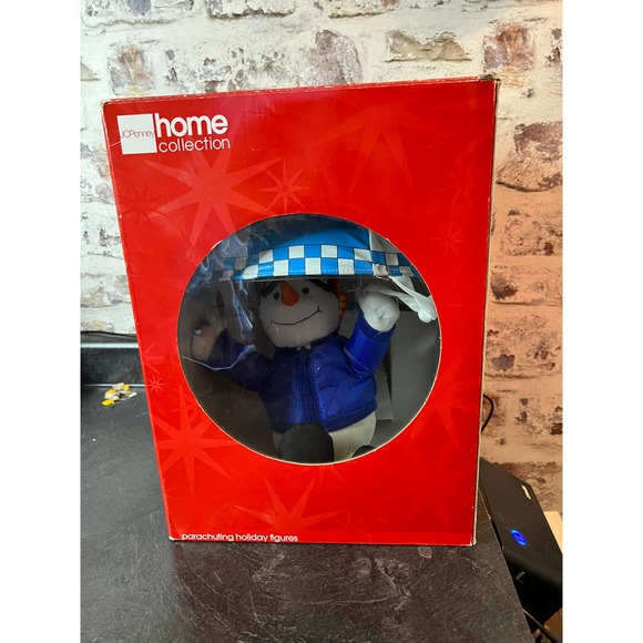 JC PENNY- Home Collection Parachuting Holiday Figures Snowman With Goggles - Picture 2 of 7